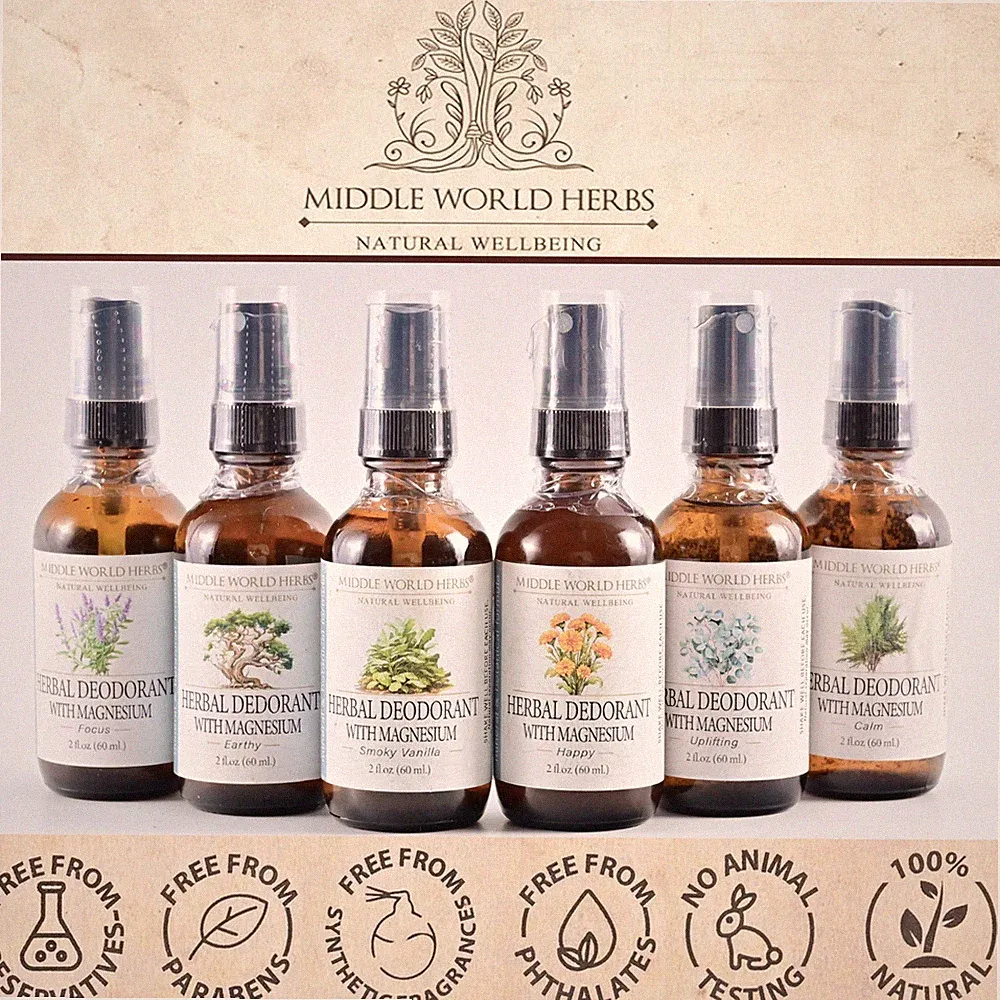 All Natural Spray Deodorant Body Spray Fragrance Minerals Magnesium 2oz & 4oz