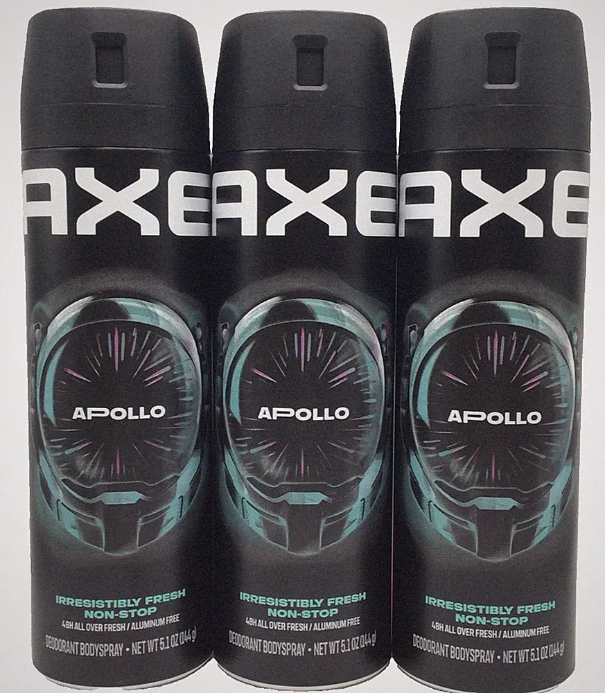 AXE Apollo Deodorant 48H Fresh Body Spray Sage &Cedarwood Scent 5.1 oz-Pack of 3