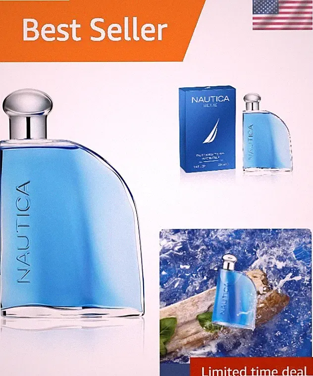 Blue Eau de Toilette 3.4 fl oz - Long Lasting Men's Fragrance for Everyday Wear