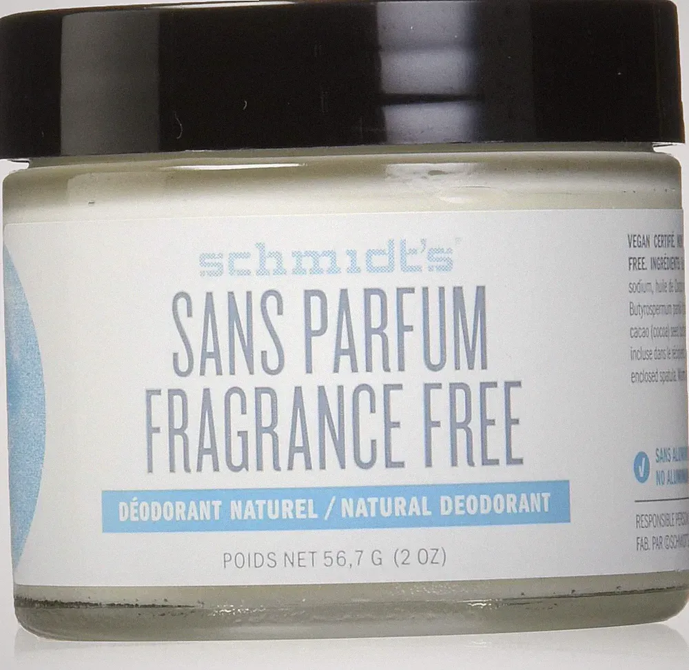 Schmidt's Natural Deodorant Fragrance Free 2 Oz Jar for Women and Men - 12 Jars